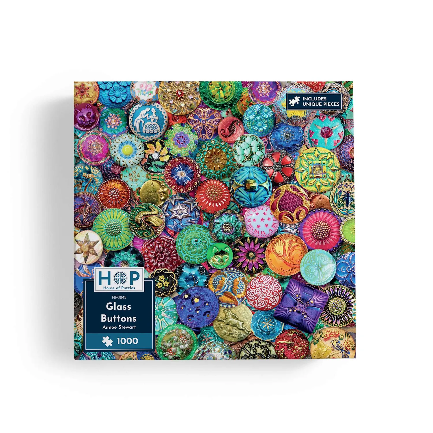 House of Puzzles Glass Buttons puslespil 1000 brikker farver