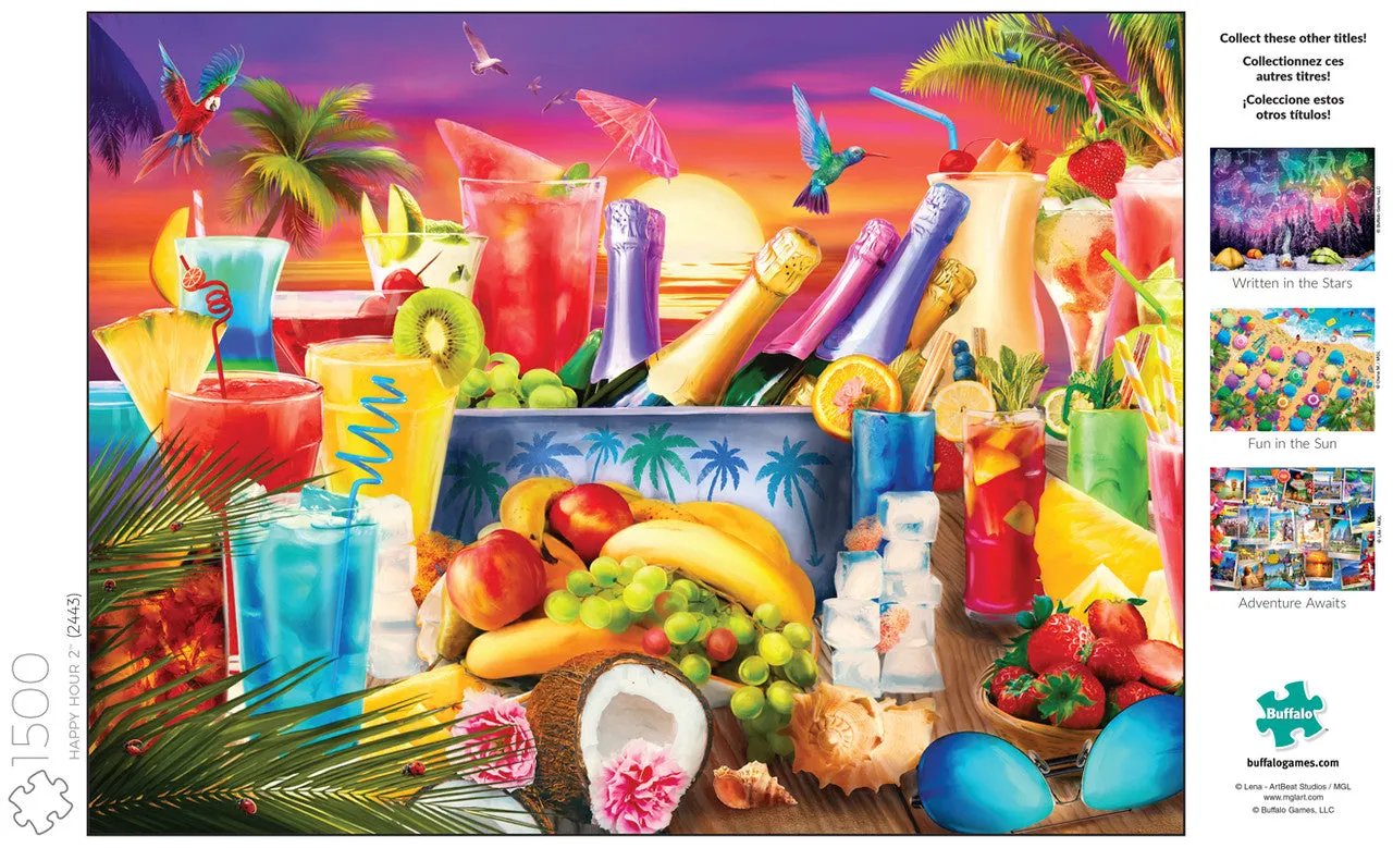 Buffalo Games Happy Hour 2 puslespil 1500 brikker drinks