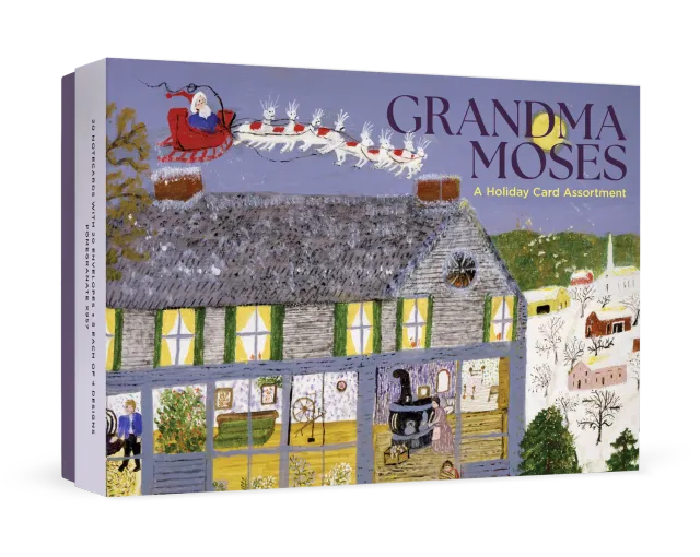 Pomegranate Grandma Moses julekort sæt julemotiv kort