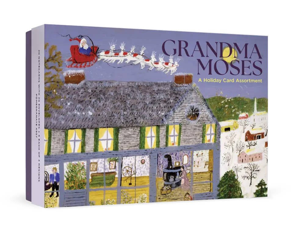 Pomegranate Grandma Moses julekort sæt julemotiv kort