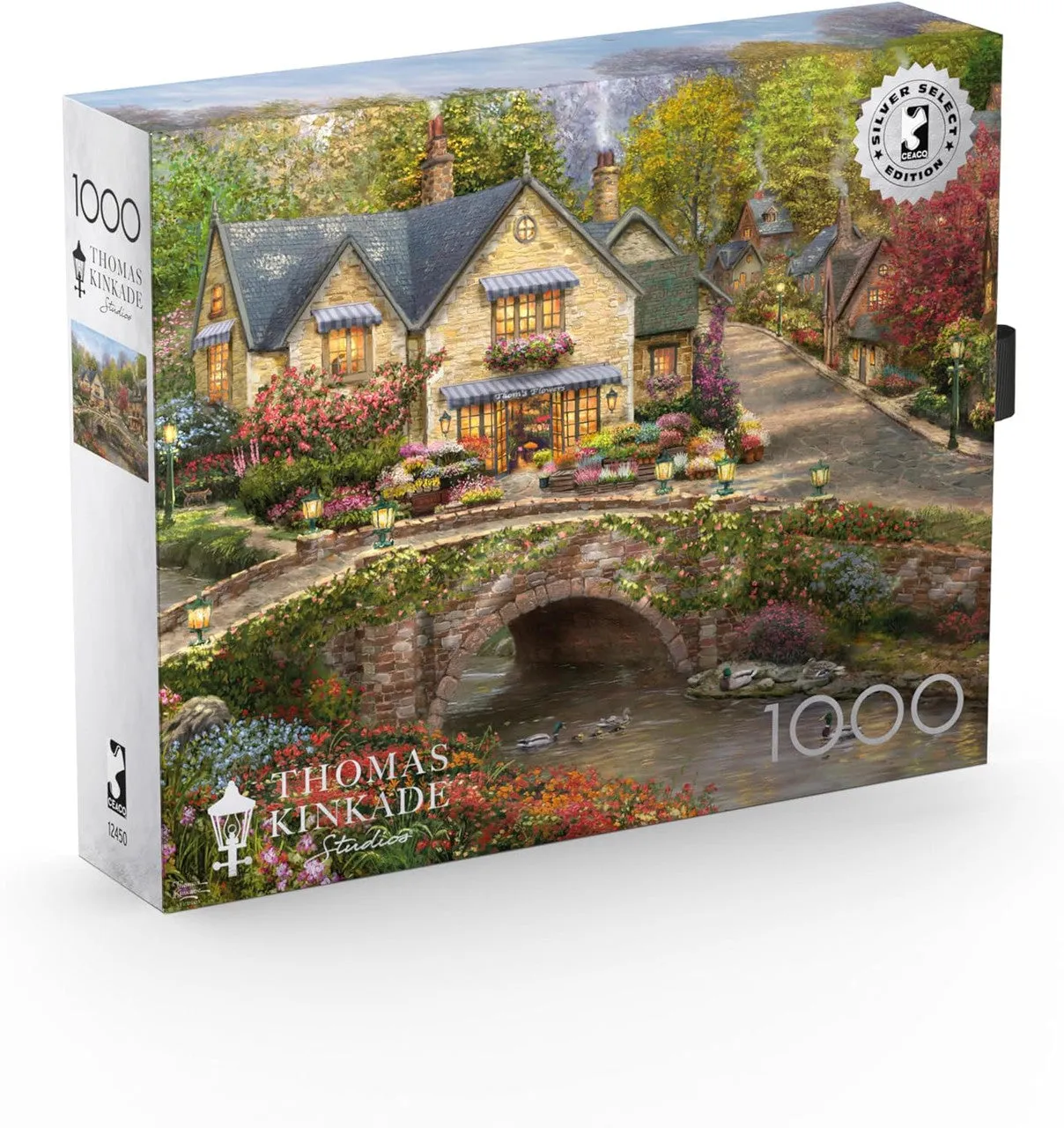 Ceaco Silver Select Summer in Cobblestone Village puslespil 1000 brikker