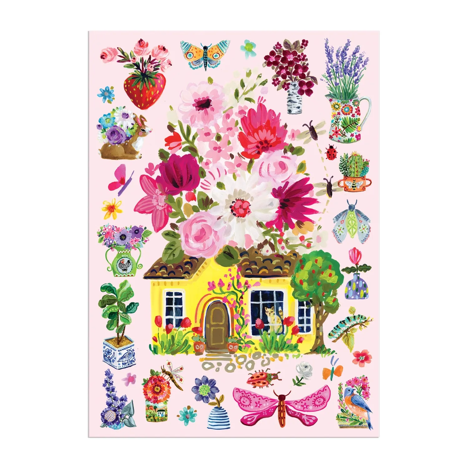 Good Puzzle Co. Buzzy Bouquets puslespilskort 60 brikker blomster
