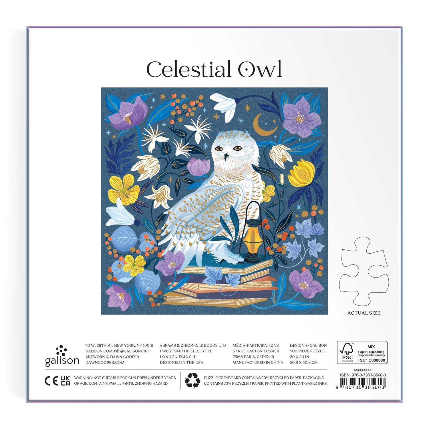 Good Puzzle Co. Celestial Owl puslespil 500 brikker folie