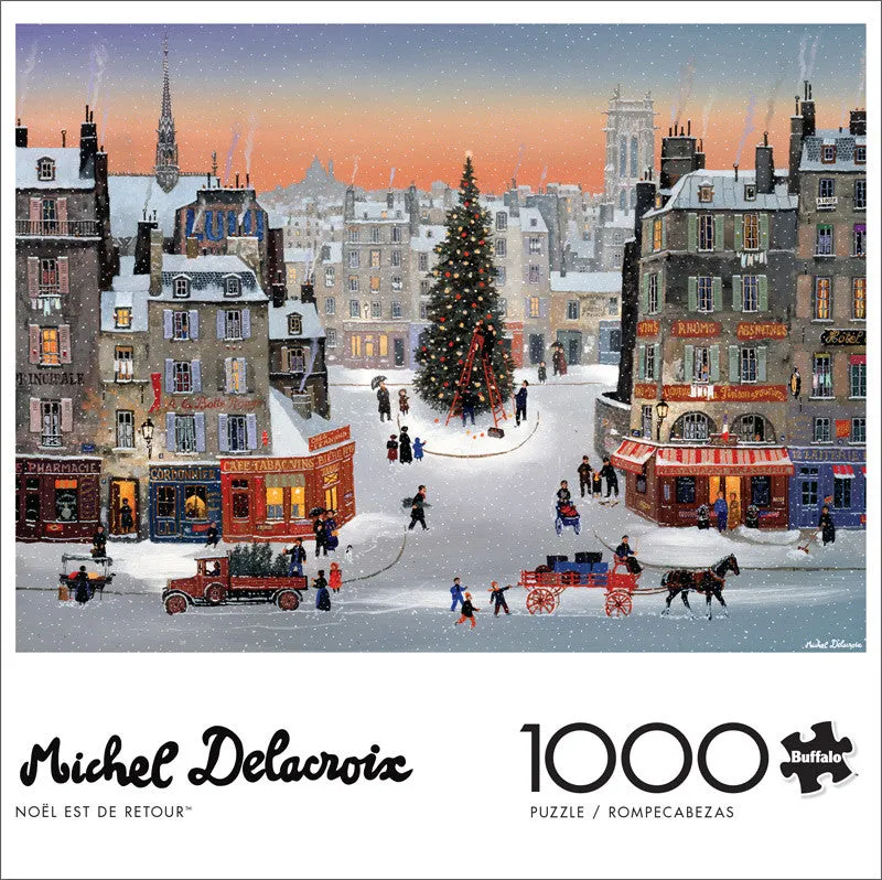 Buffalo Games Michel Delacroix Noël est de Retour puslespil 1000 brikker jul