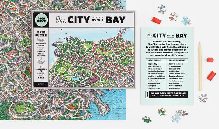 Galison City By the Bay 1000 labyrintpuslespil