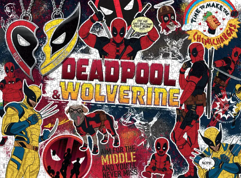 Buffalo Games Collage Deadpool & Wolverine puslespil 1000 brikker Marvel