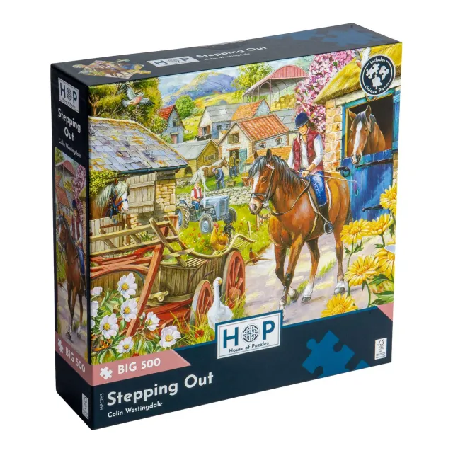 House of Puzzles Big 500 puslespil Stepping Out 500 brikker bondegård