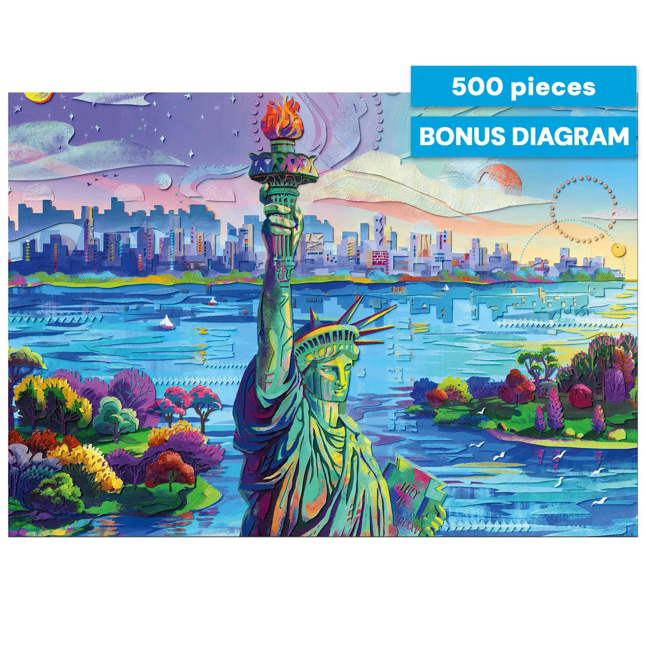 Buffalo Games Americana Celebrate Liberty puslespil 500 brikker Frihed