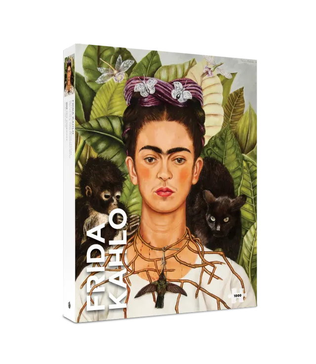 Pomegranate Frida Kahlo Self-Portrait with Thorn Necklace and Hummingbird puslespil 1000 brikker