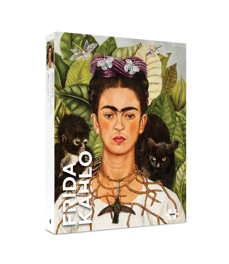 Pomegranate Frida Kahlo Self-Portrait with Thorn Necklace and Hummingbird puslespil 1000 brikker