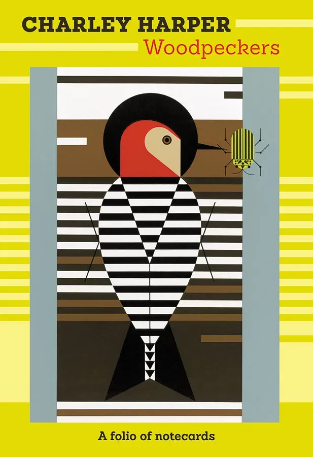 Pomegranate Charley Harper Woodpeckers kortmappe 10 fugle