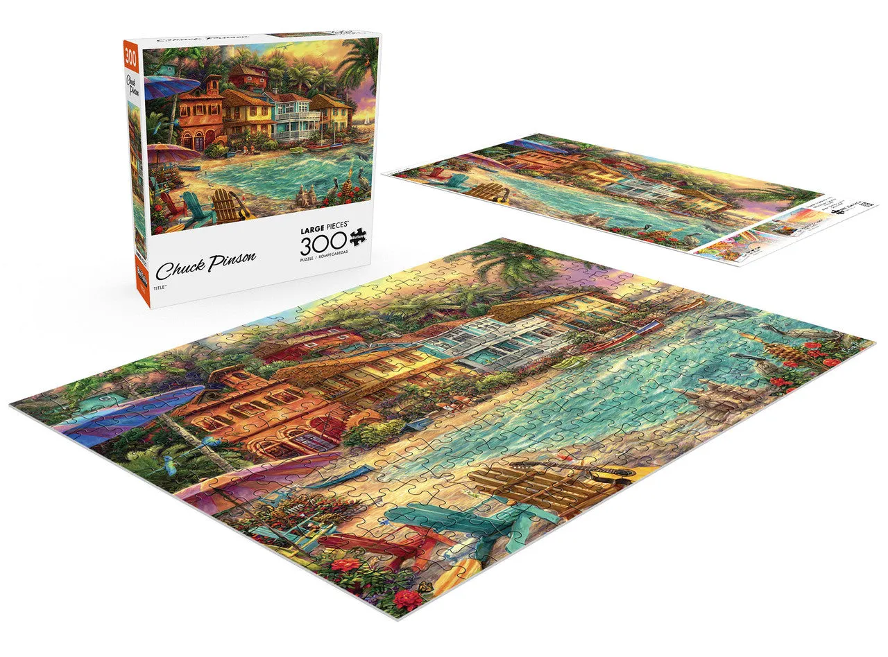 Buffalo Games Island Time puslespil 300 store brikker strand