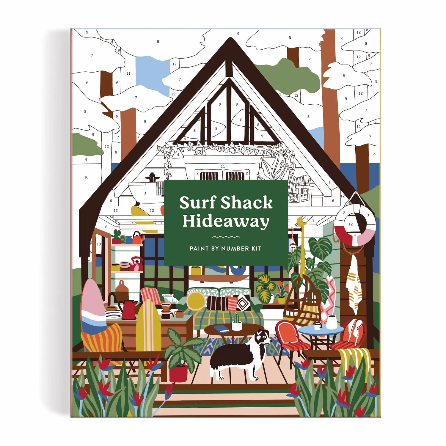 Galison Ceyda Alasar Surf Shack mal efter tal sæt 28x36