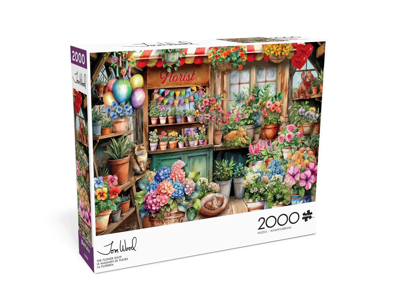 Buffalo Games Tom Wood The Flower Shop puslespil 2000 brikker