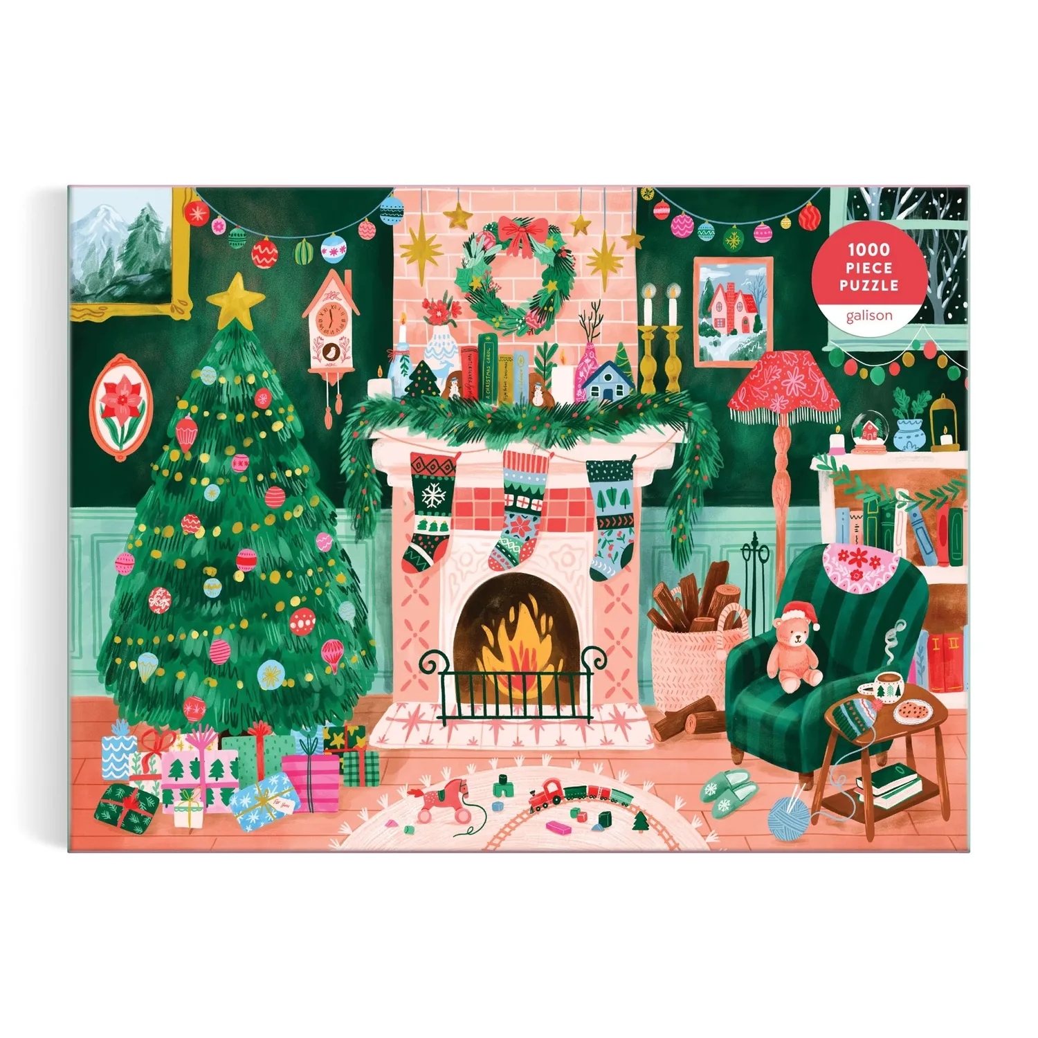 Good Puzzle Co. Cozy by the Fireplace puslespil 1000 brikker jul