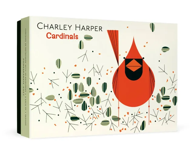 Pomegranate Charley Harper Cardinals kortsæt 20 kort