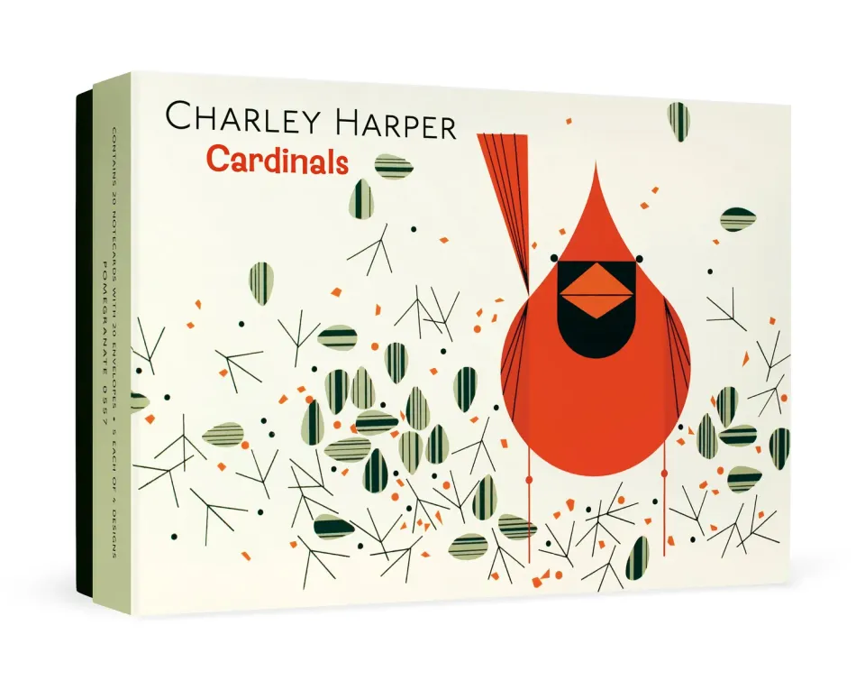 Pomegranate Charley Harper Cardinals kortsæt 20 kort