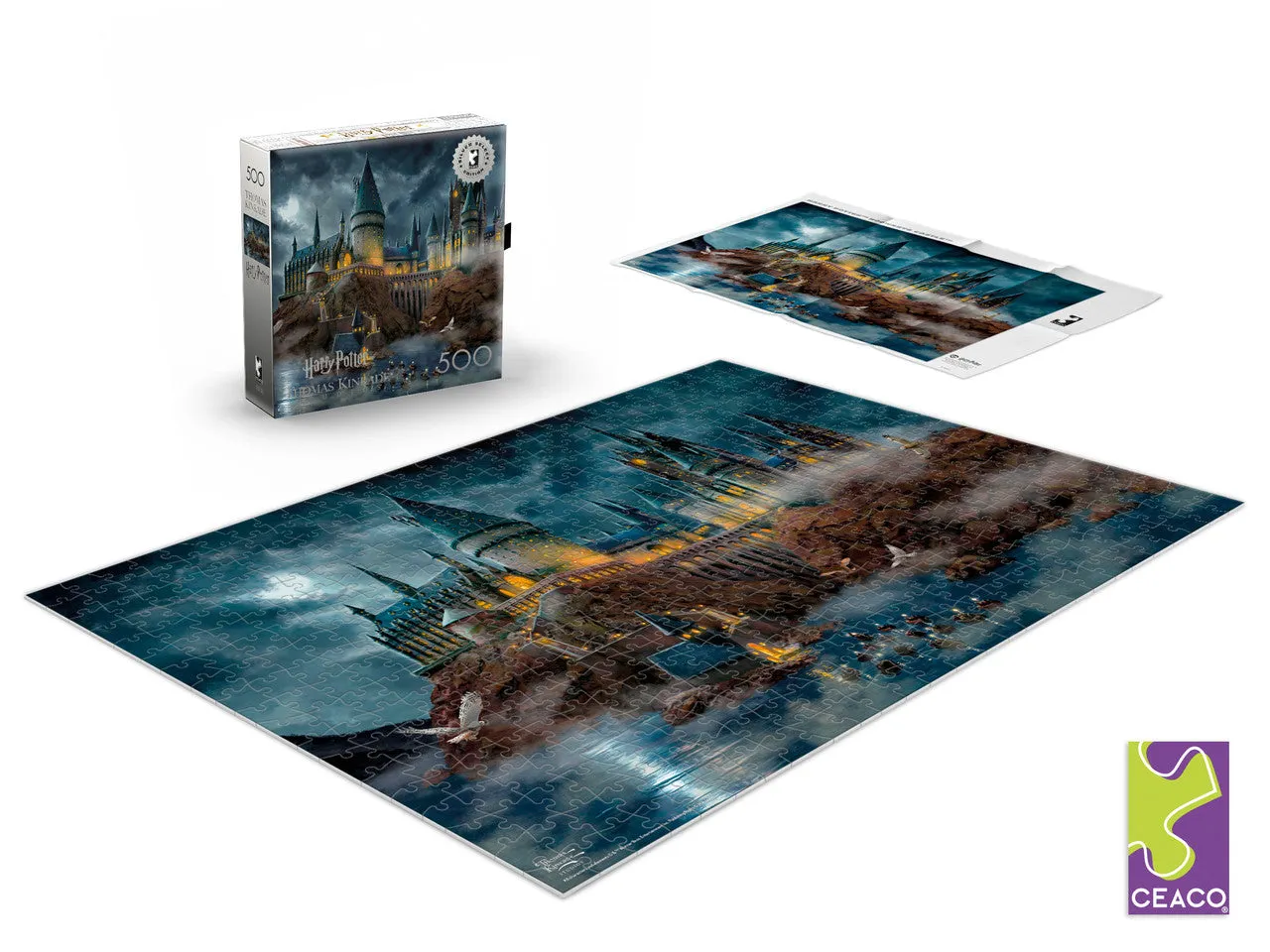 Buffalo Games Silver Select Thomas Kinkade Hogwarts Castle puslespil 500 brikker