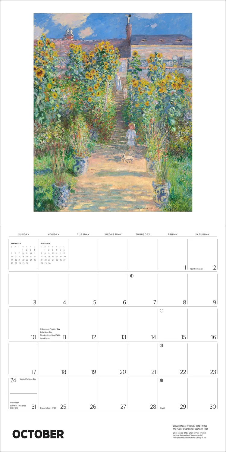 Pomegranate Claude Monet 2027 vægkalender impressionisme