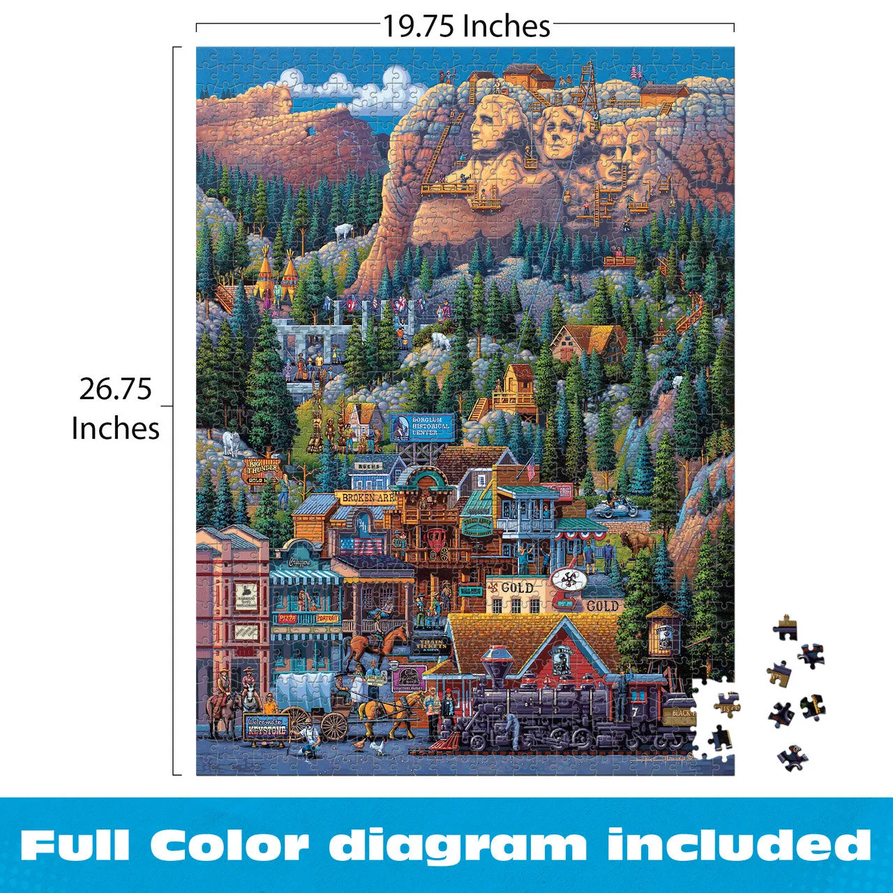 Buffalo Games Eric Dowdle Mount Rushmore puslespil 1000 brikker