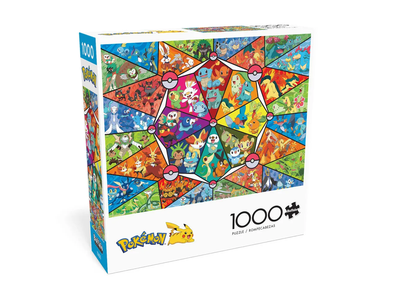 Buffalo Games Pokemon Stained Glass Starters puslespil 1000 brikker