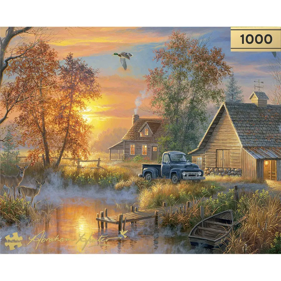 Buffalo Games Buffalo Gold Autumn Mist puslespil 1000 brikker efterår