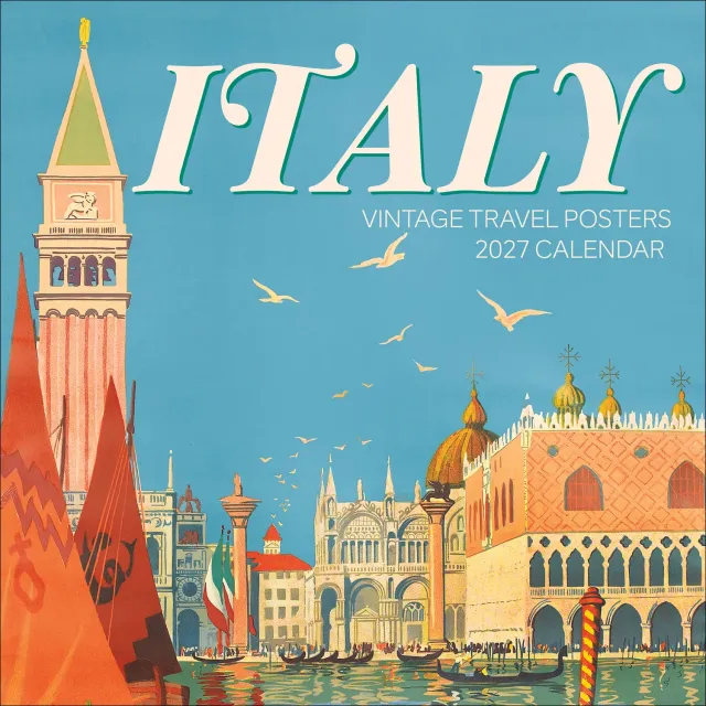 Pomegranate Italy Vintage Travel Posters 2027 vægkalender
