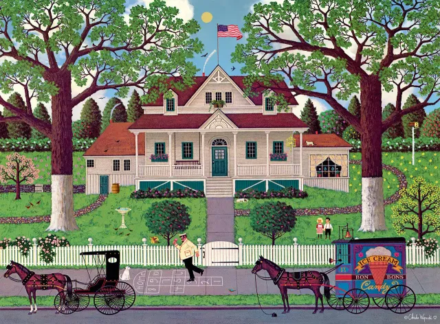 Buffalo Games Charles Wysocki Ice Cream Hopscotch puslespil 1000 brikker