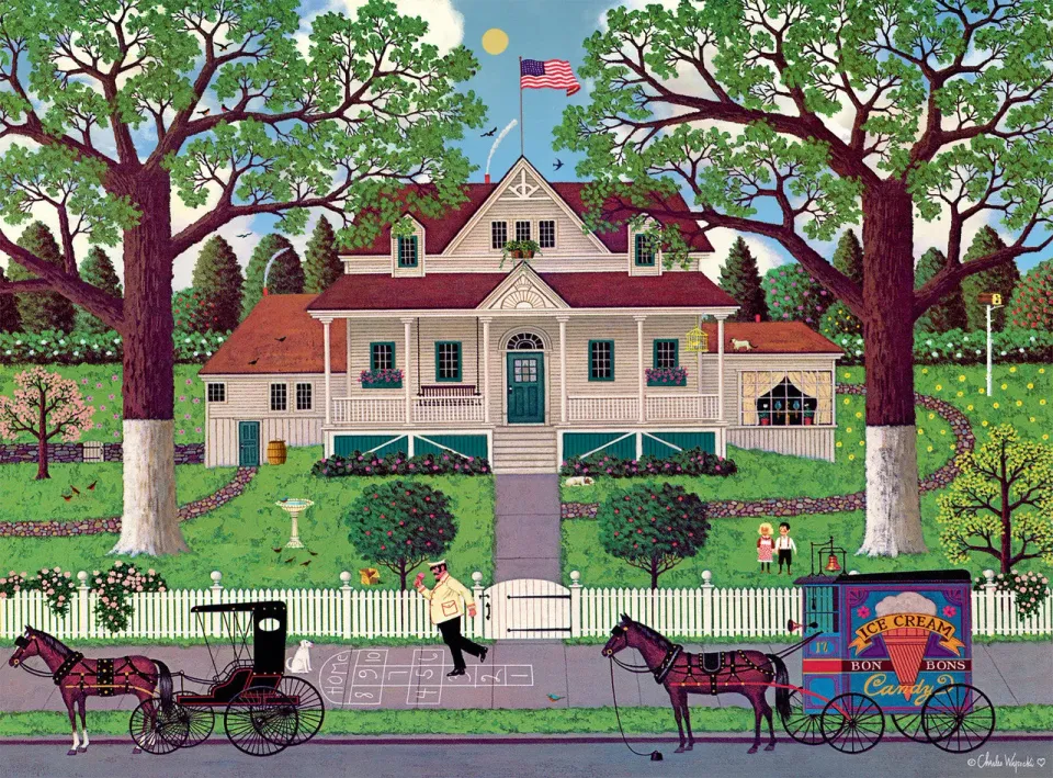 Buffalo Games Charles Wysocki Ice Cream Hopscotch puslespil 1000 brikker