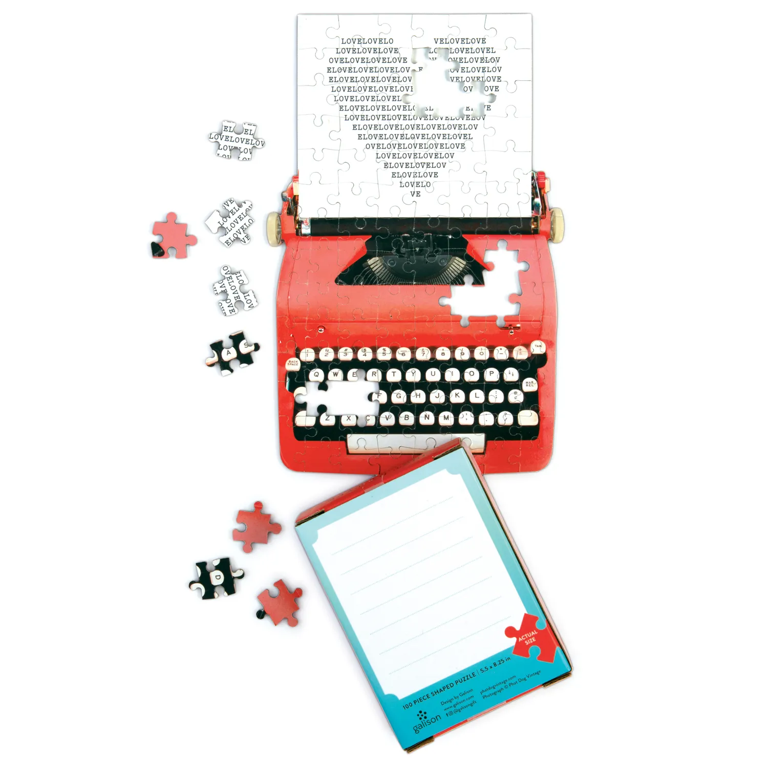 Good Puzzle Co. Just My Type skrivemaskine minipuslespil 100 brikker