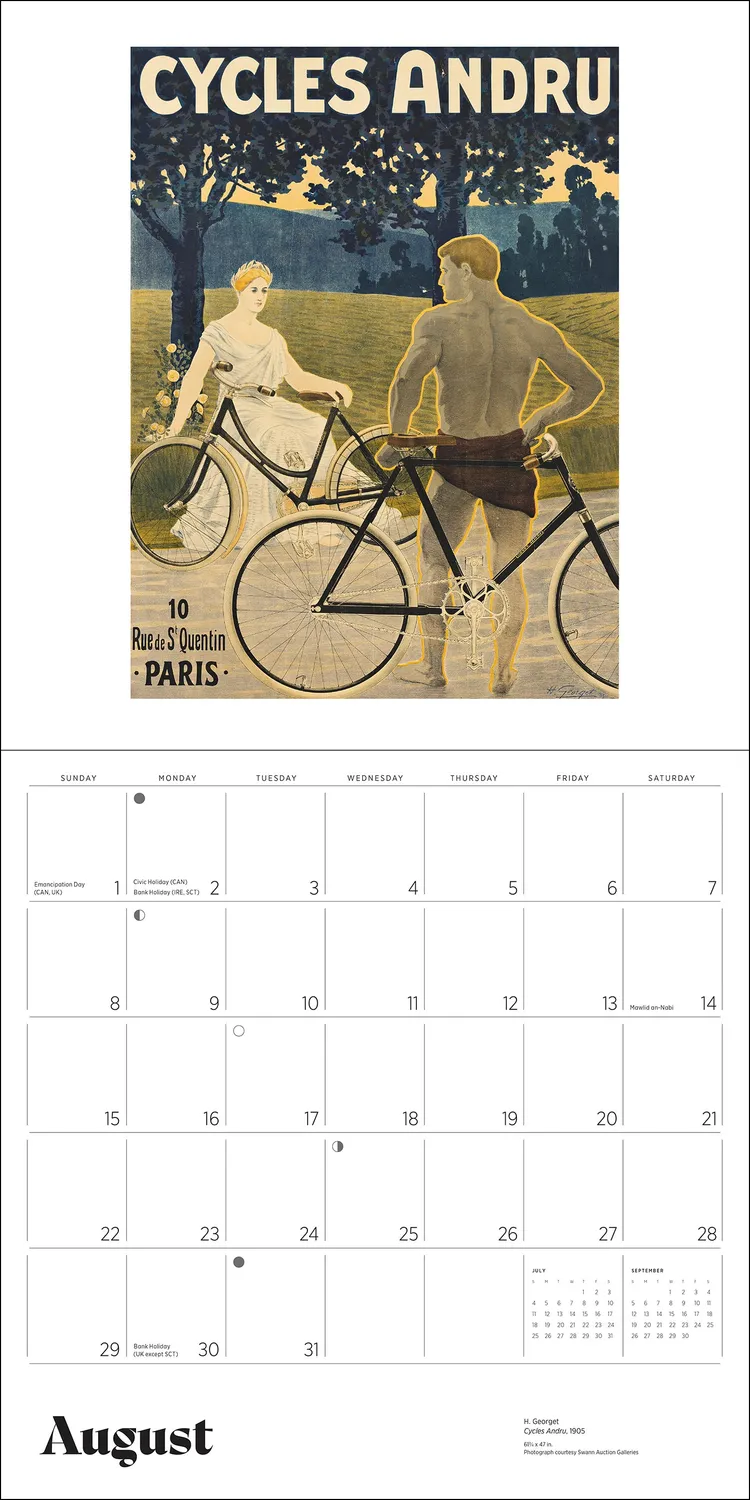 Pomegranate Bicycles Vintage Posters 2027 vægkalender
