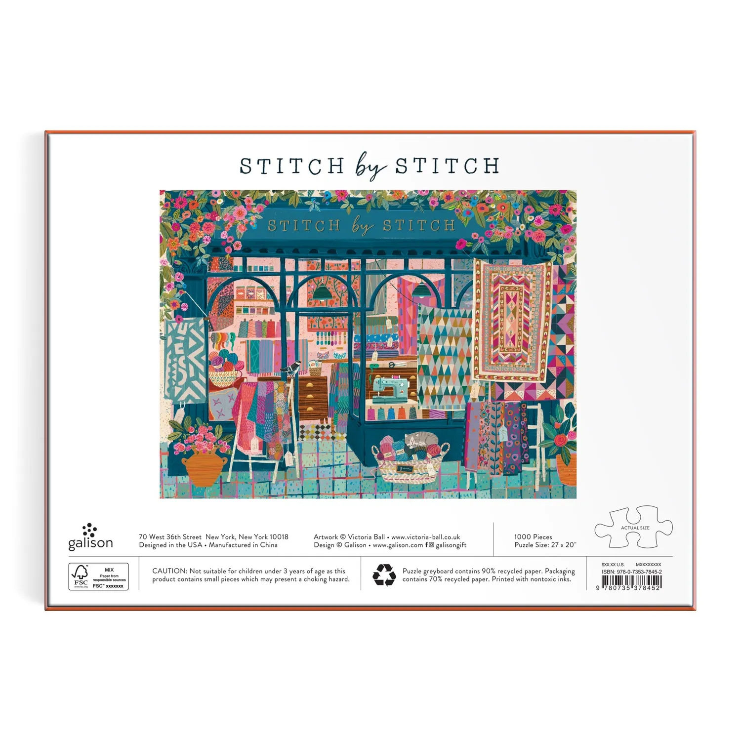 Good Puzzle Co. Victoria Ball Stitch by Stitch puslespil 1000 syning