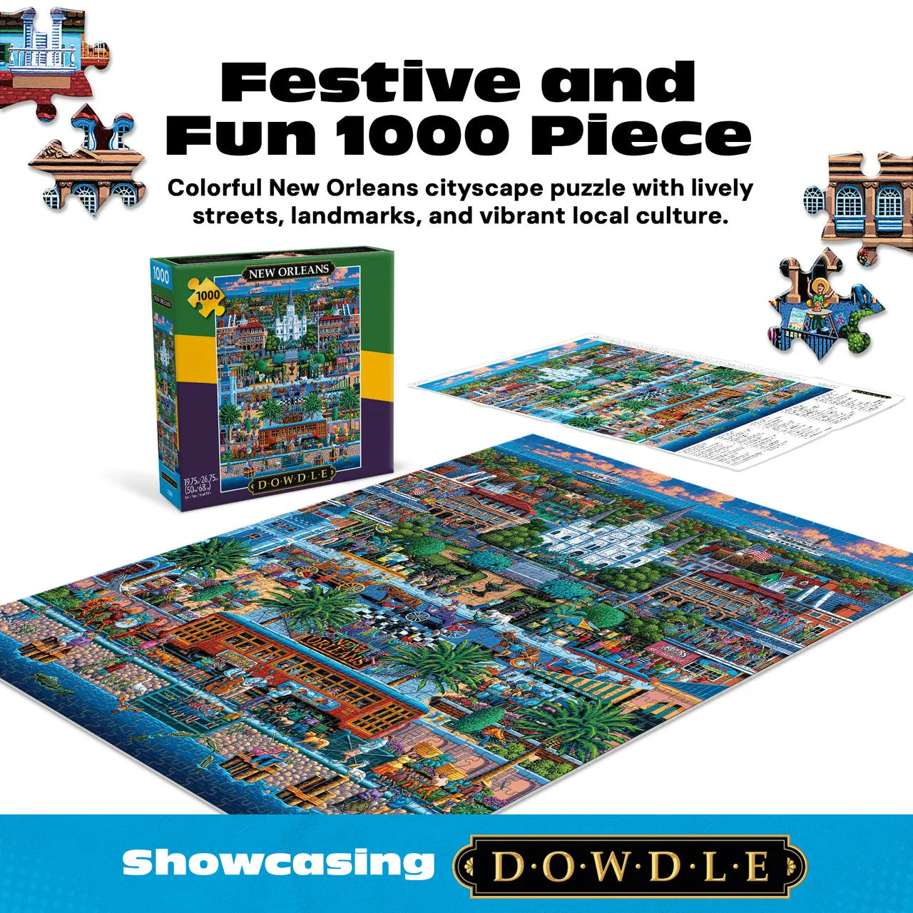 Buffalo Games Eric Dowdle New Orleans puslespil 1000 brikker bymotiv