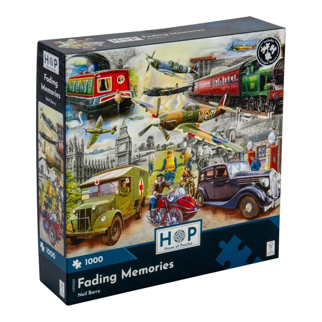 House of Puzzle Fading Memories puslespil 1000 brikker nostalgisk motiv