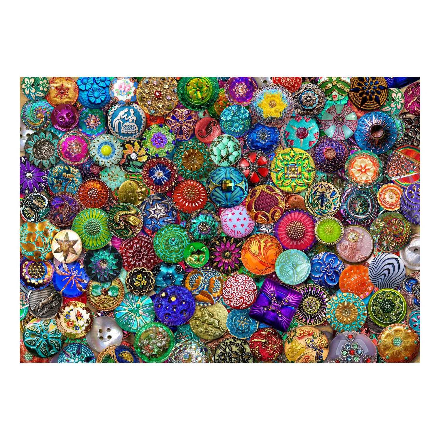 House of Puzzles Glass Buttons puslespil 1000 brikker farver