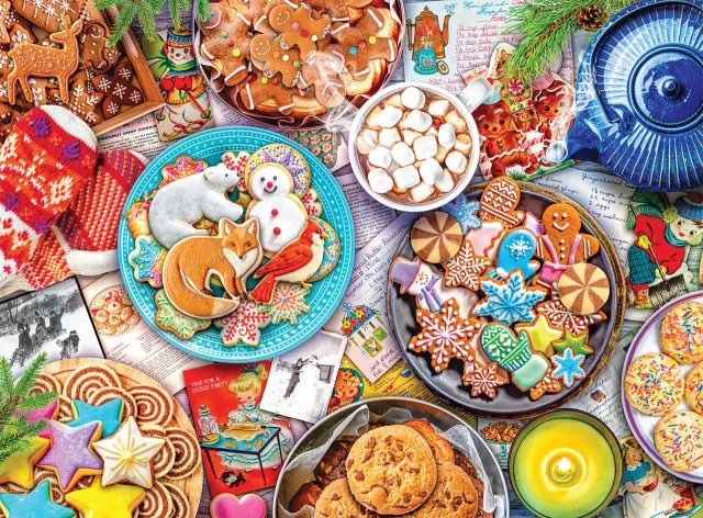 Buffalo Games Aimee Stewart Cookies and Cocoa puslespil 1000 brikker jul