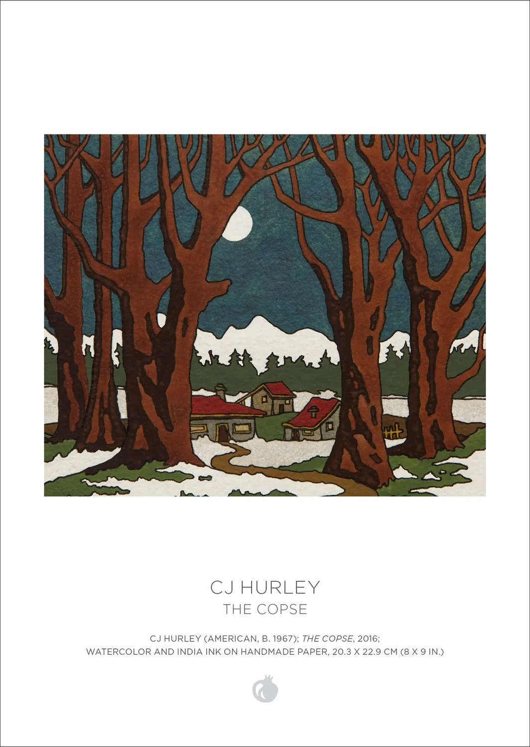 Pomegranate CJ Hurley Snowy Cabins puslespil 120 brikker vinter