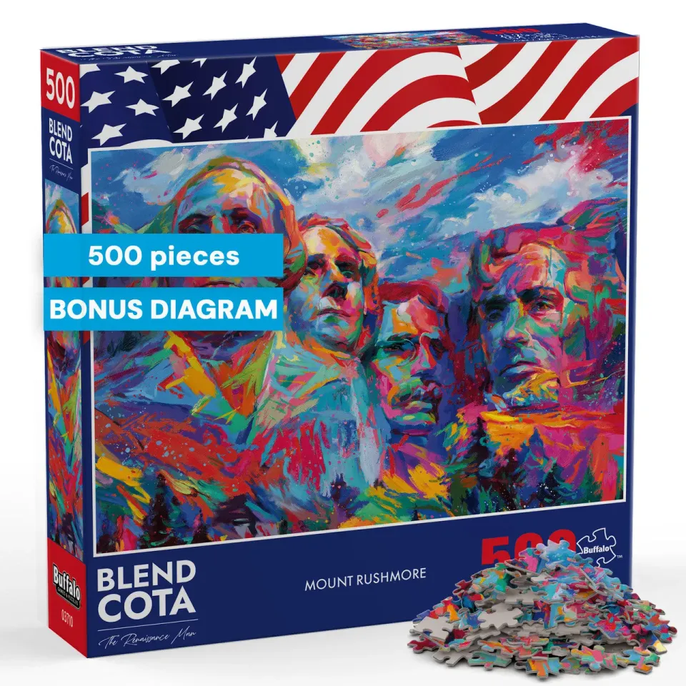 Buffalo Games Americana Mount Rushmore puslespil 500 brikker
