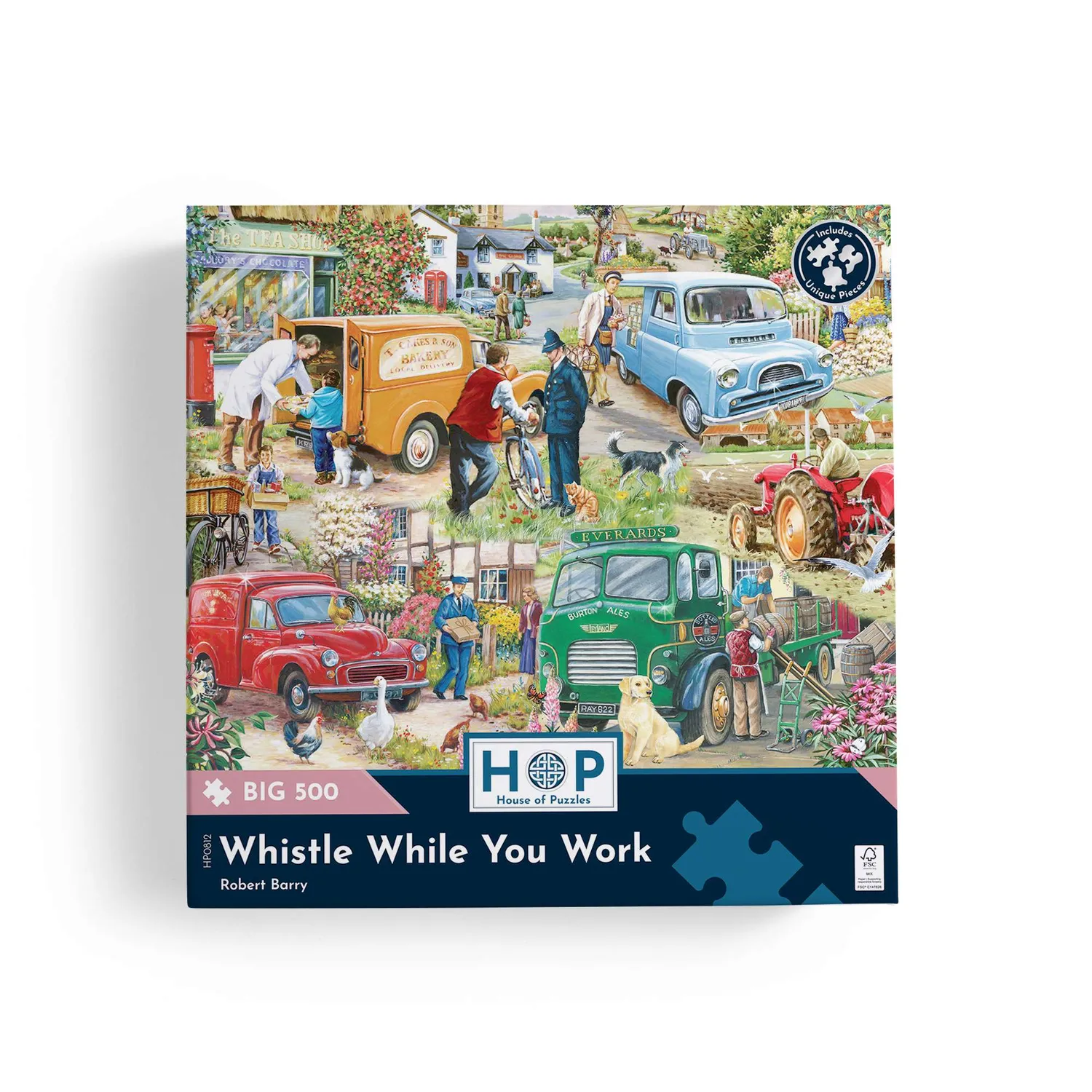 House of Puzzles Whistle While You Work puslespil BIG 500 gård
