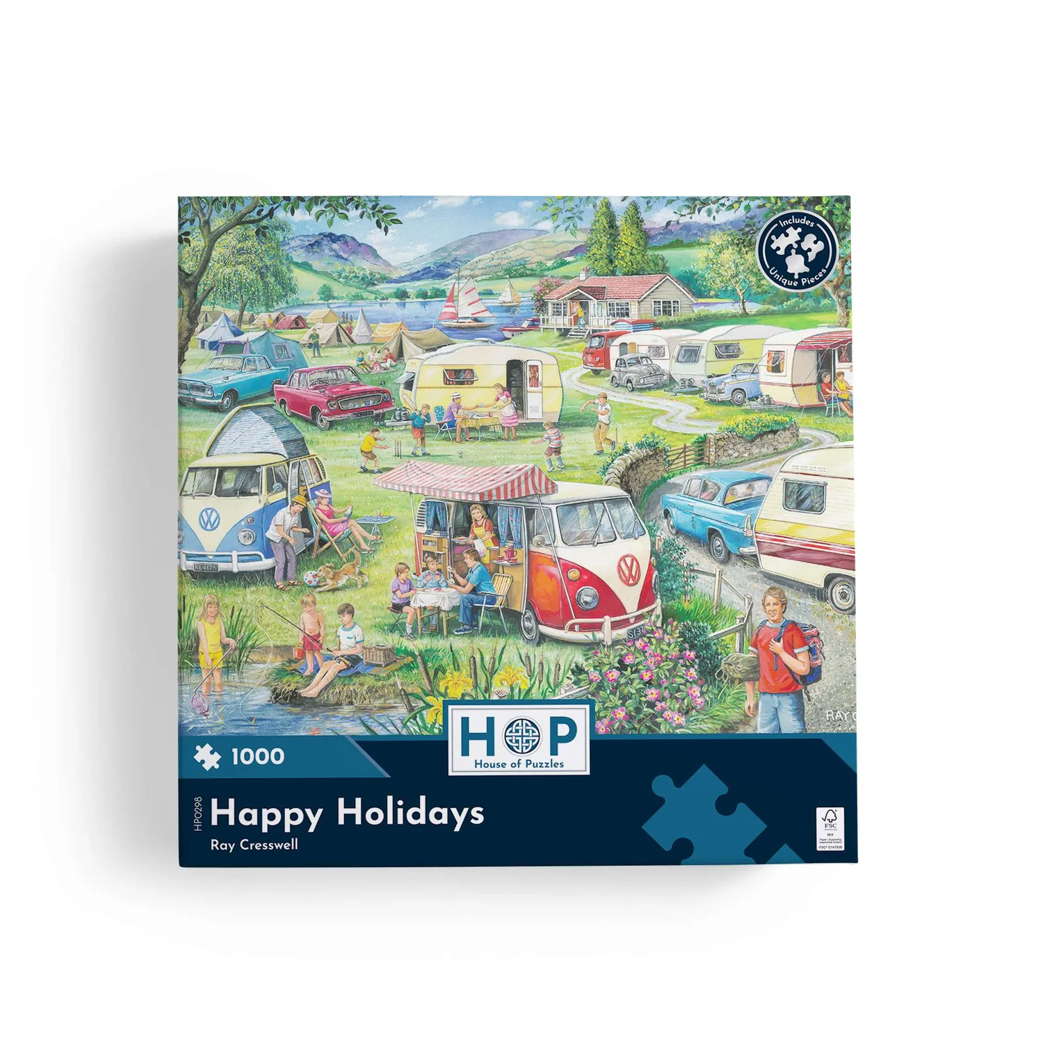 House of Puzzle Happy Holidays puslespil 1000 brikker camping
