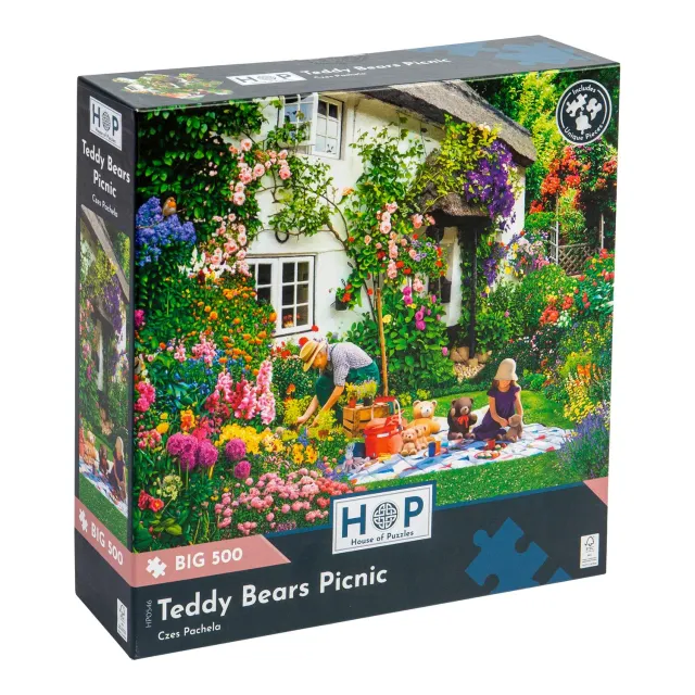 House of Puzzles Teddy Bears Picnic puslespil 500 bamser