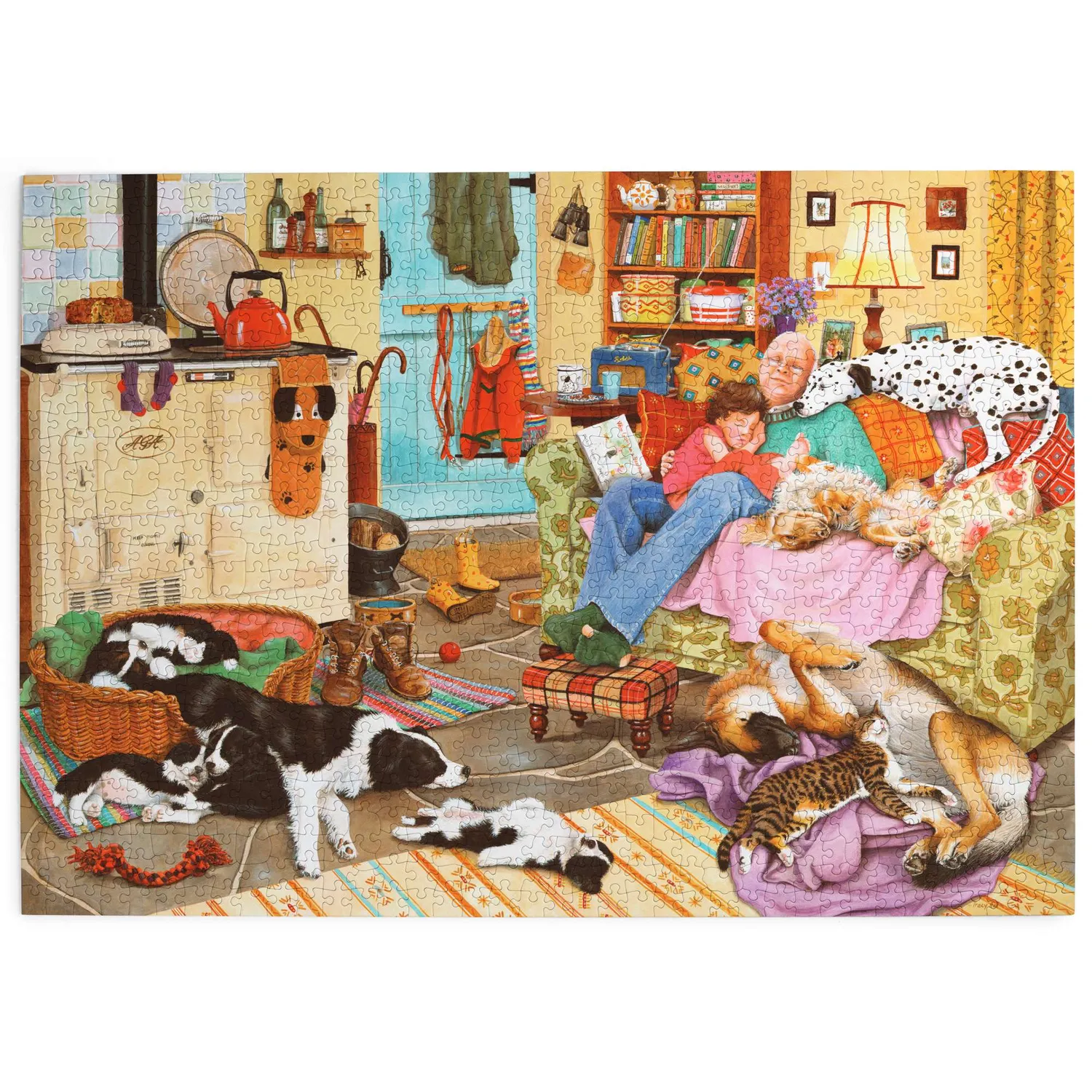 House of Puzzle Dog Tired puslespil 1000 brikker hunde