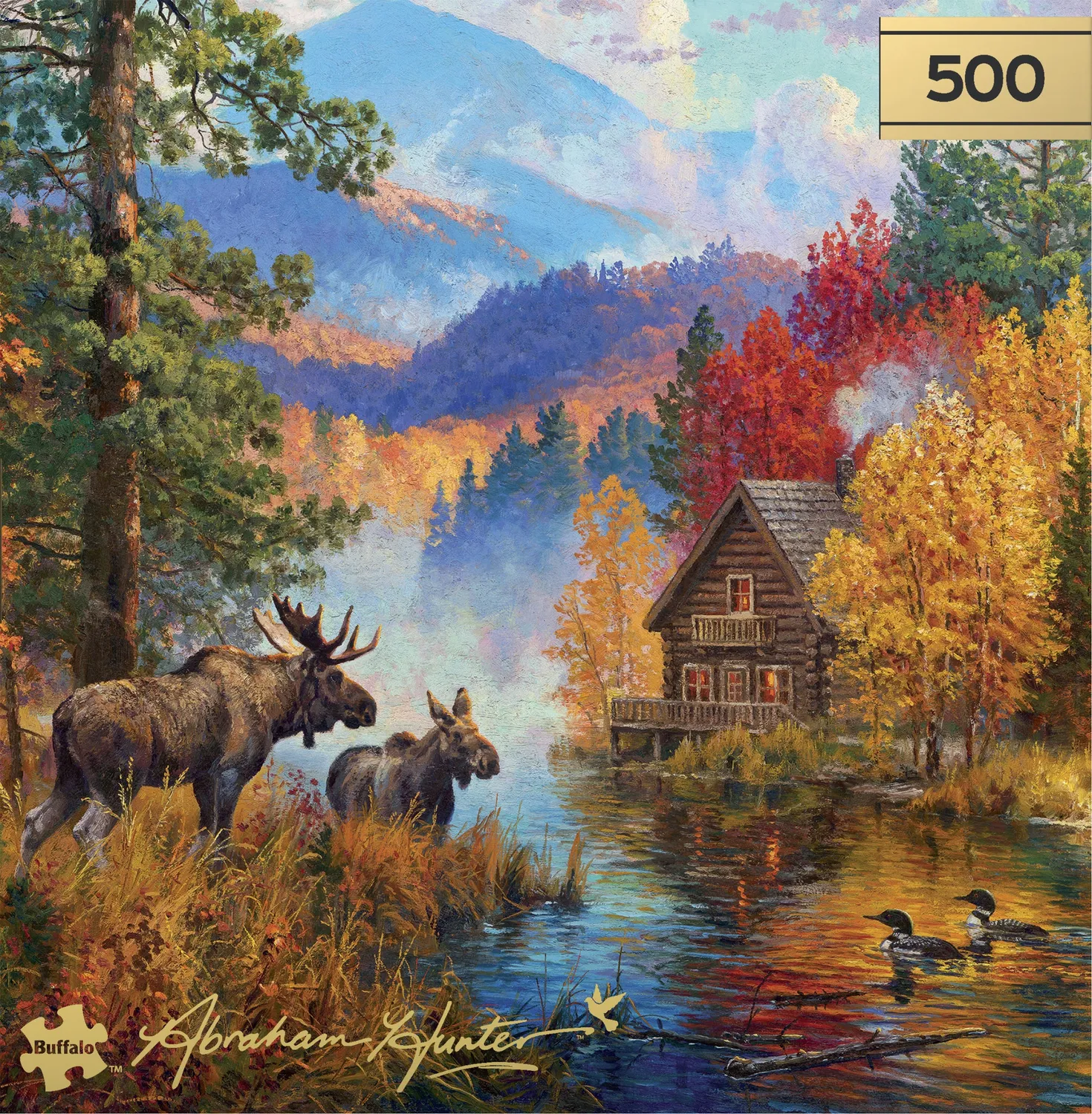 Buffalo Games Gold Adirondack Lake puslespil 500 brikker efterår
