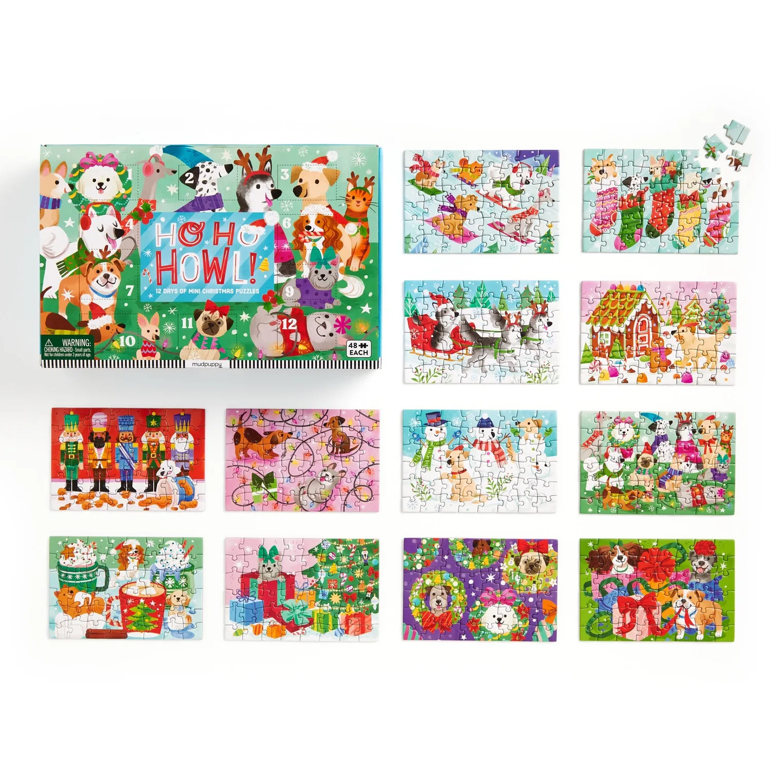 Good Puzzle Co. Ho Ho Howl julekalender puslespil 12x48