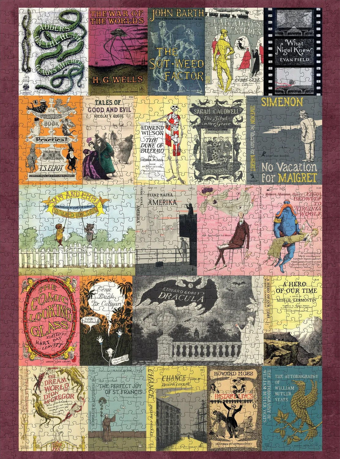 Pomegranate Edward Gorey Book Covers puslespil 1000 brikker bøger