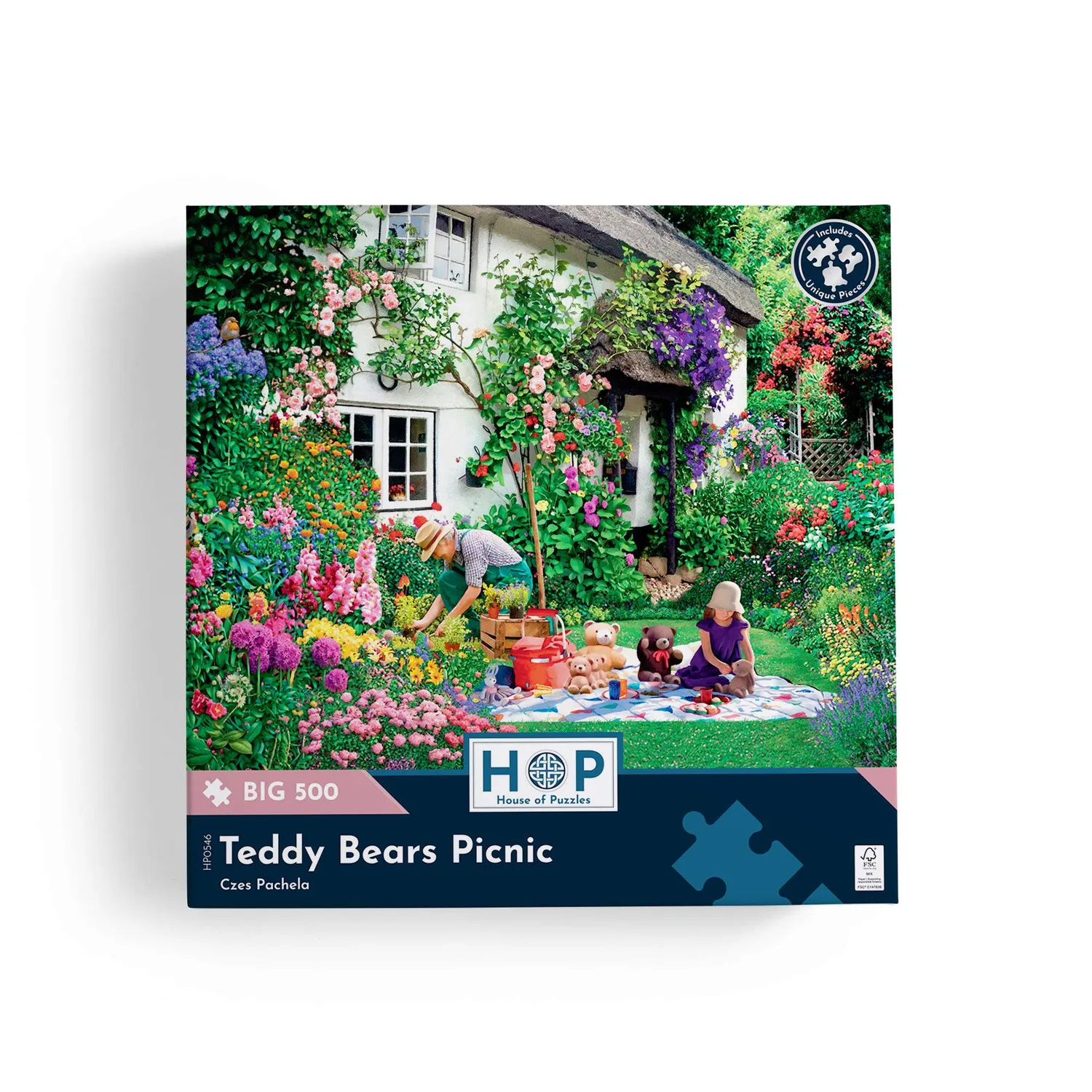 House of Puzzle BIG Teddy Bears Picnic puslespil 500 XL