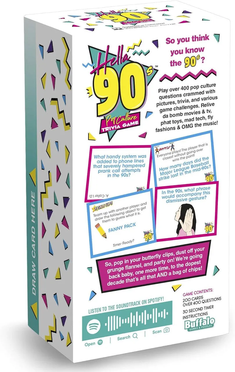 Buffalo Games Hella 90's quizspil 90'er trivia 200 kort