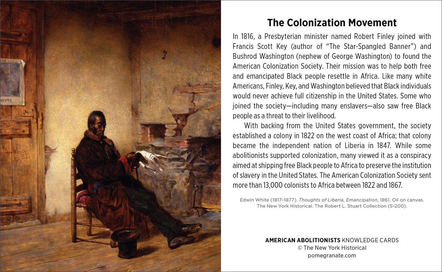 Pomegranate American Abolitionists videnskort 48 kort historie