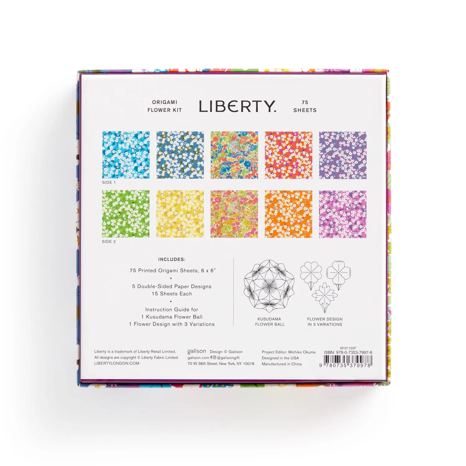 Galison Liberty Classic Floral origamisæt 75 ark blomster