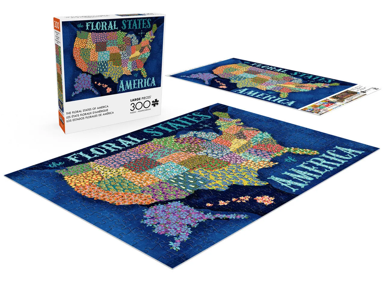 Buffalo Games The Floral States of America puslespil 300 brikker blomster